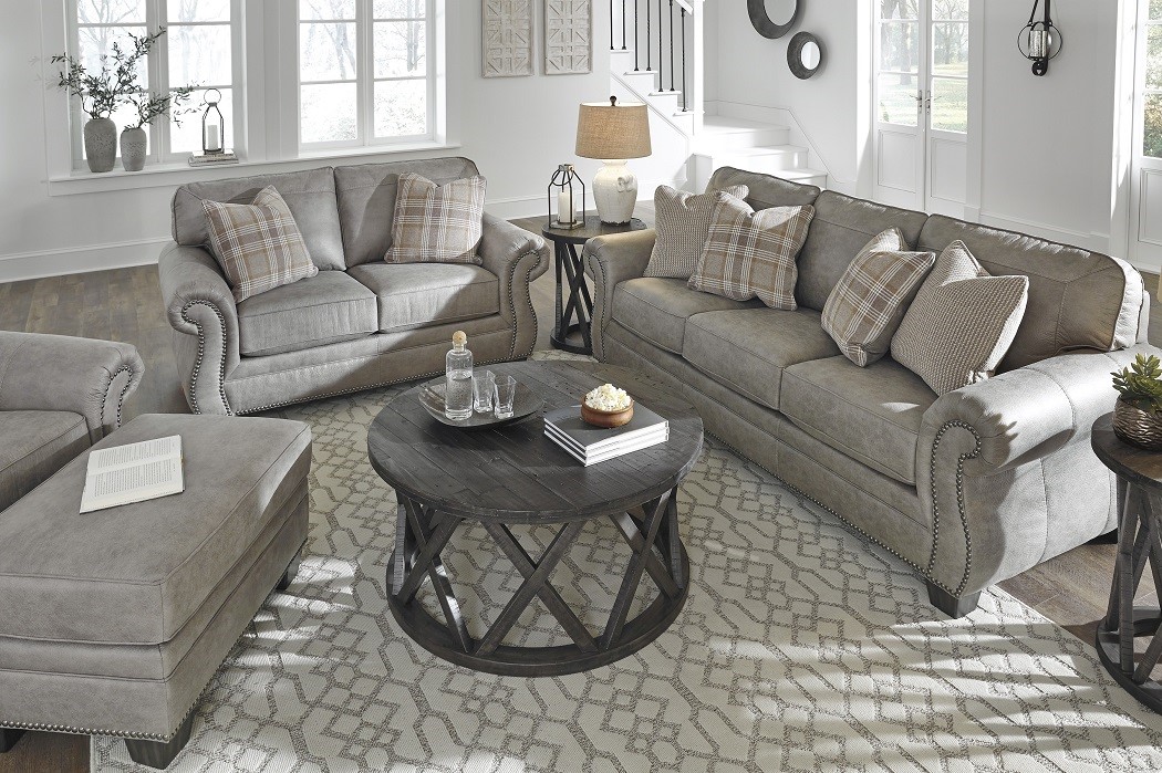 American Design Furniture by Monroe - Aspen Leather Living Set 2